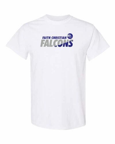 Faith Christian Gildan Split Logo White T-Shirt