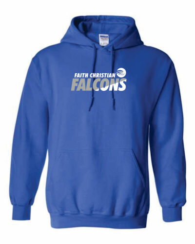 Faith Christian Gildan Split Logo Blue Hoodie