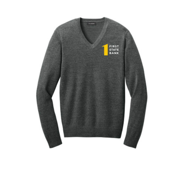 First State Bank Mens V-Neck Sweater