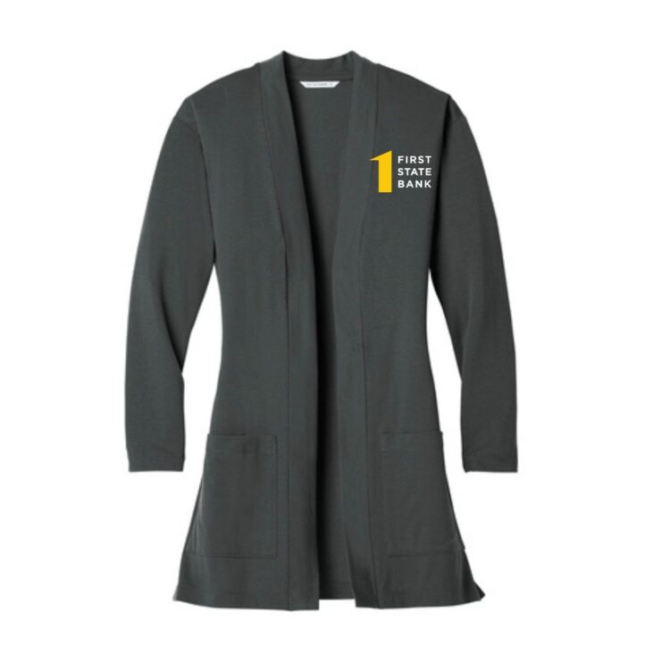 First State Bank Women's Concept Long Pocket Cardigan