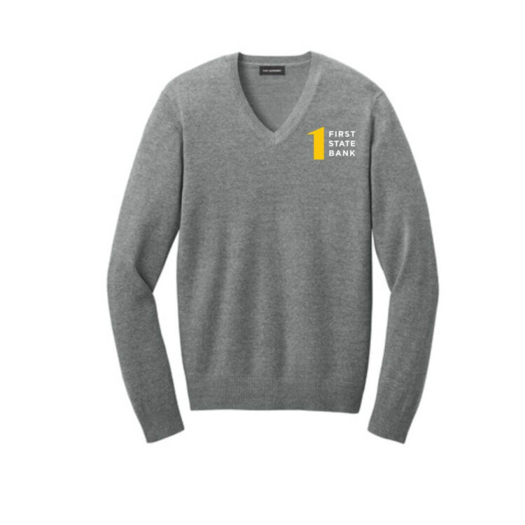 First State Bank Mens V-Neck Sweater - Image 3