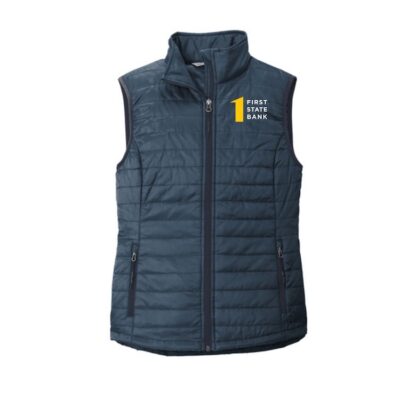 First State Bank Ladies Packable Puffy Vest