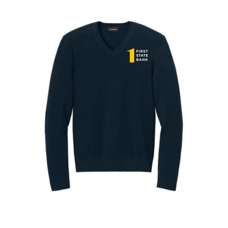 First State Bank Mens V-Neck Sweater - Image 2