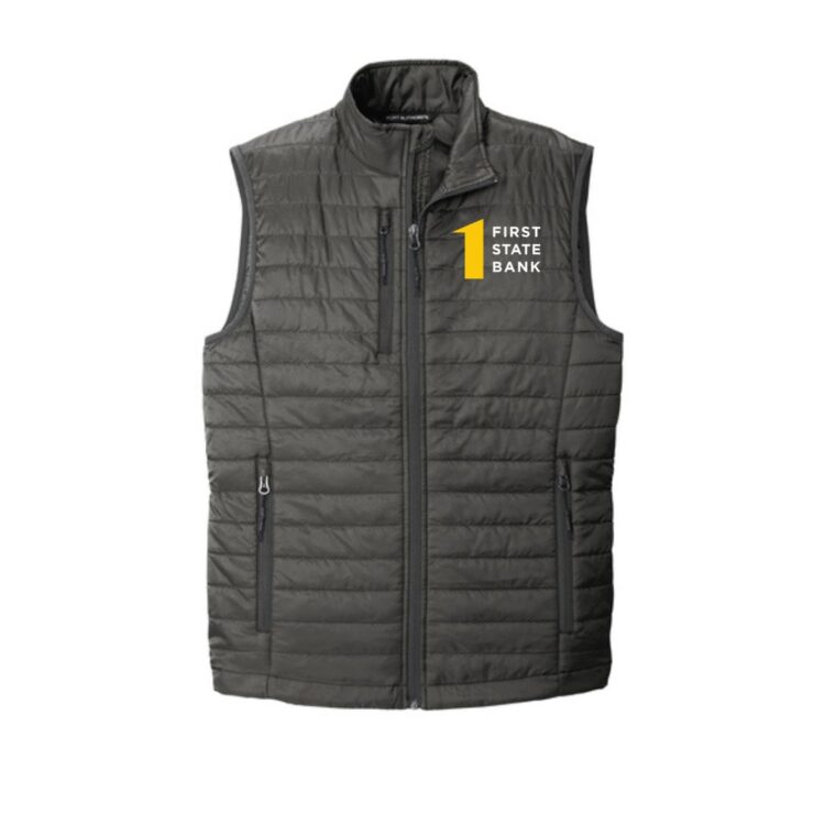 First State Bank Mens Packable Puffy Vest