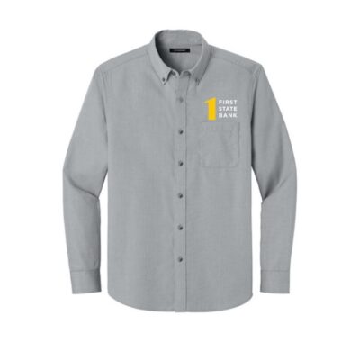 First State Bank Mens Long Sleeve Nailhead Shirt