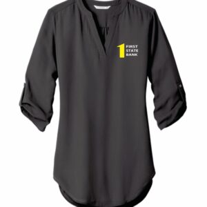 First State Bank 3/4 Sleeve Tunic Blouse