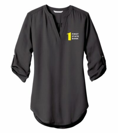 First State Bank 3/4 Sleeve Tunic Blouse