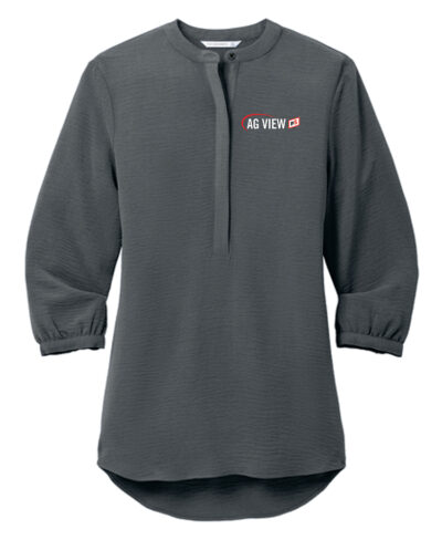 Ag View Port Authority Women’s Three Quarter-Sleeve Textured Crepe Tunic