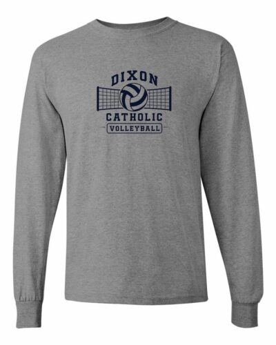 Dixon Catholic Volleyball Net Long Sleeve T-Shirt